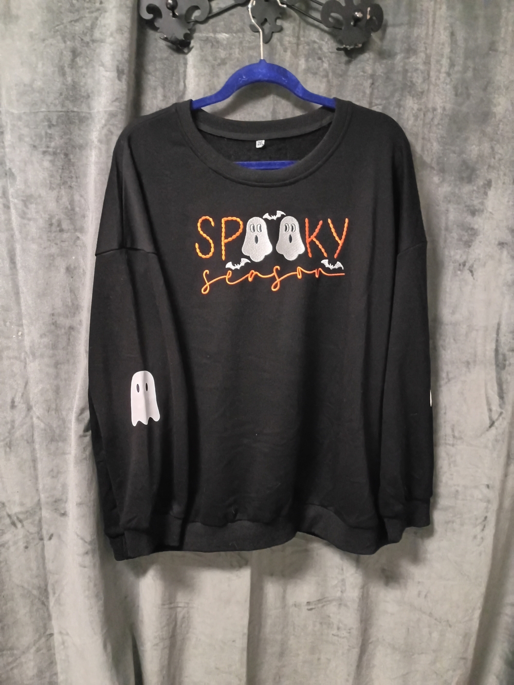 GOFULY Halloween Spooky Season Crewneck Sweatshirt Size 2X NWOT Bust 52.8 In - Picture 6 of 10